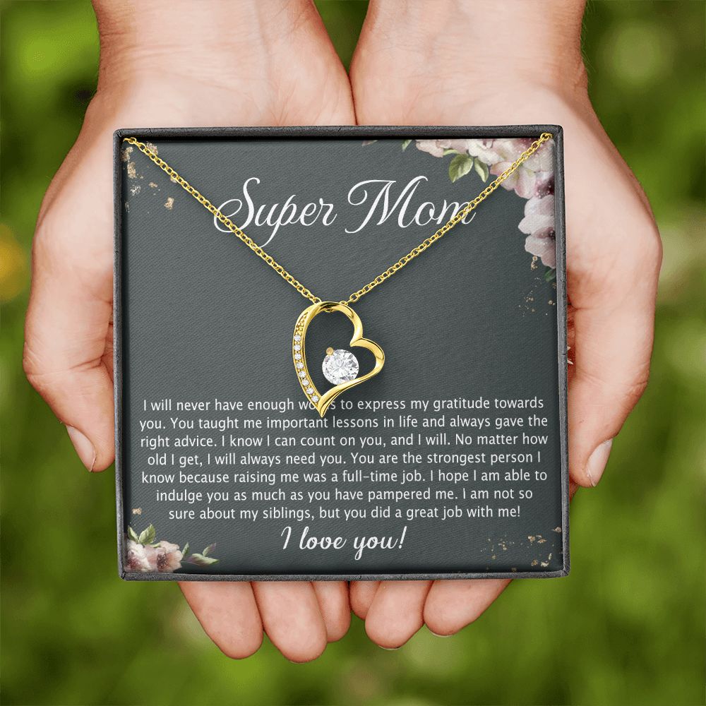 To My Mom Necklace Pendant Gift From Daughter Your Faith Lets Us Know With Message Card Gift For Mom Forever Love Necklace