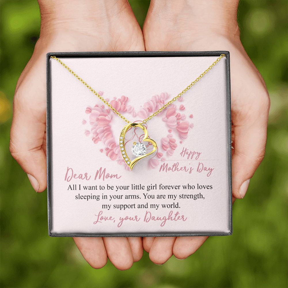 Mom Necklace Gifts for Mom from Daughter to Mom Gifts for Mothers Day from Daughter, To My Mom Necklace from Daughter to Mom Birthday Gifts Necklace with Message Card and Gift Box25 Forever Love Necklace