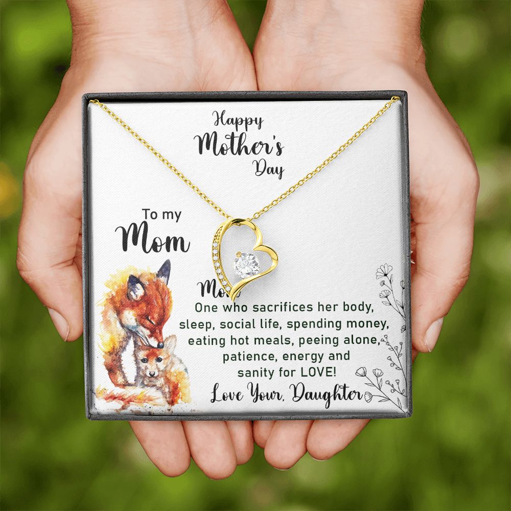 Mom Necklace Gifts for Mom from Daughter to Mom Gifts for Mothers Day from Daughter, To My Mom Necklace from Daughter to Mom Birthday Gifts Necklace with Message Card and Gift Box2223 Forever Love Necklace