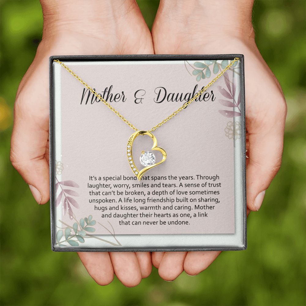 Mom Necklace Gifts for Mom from Daughter to Mom Gifts for Mothers Day from Daughter, To My Mom Necklace from Daughter to Mom Birthday Gifts Necklace with Message Card and Gift Box2245 Forever Love Necklace