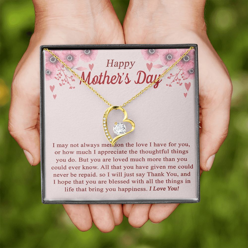 vTo My Mom Angel Mother Necklace Pendant Gift From Daughter Or Son With Message Card Gift For Mom Forever Love Necklace