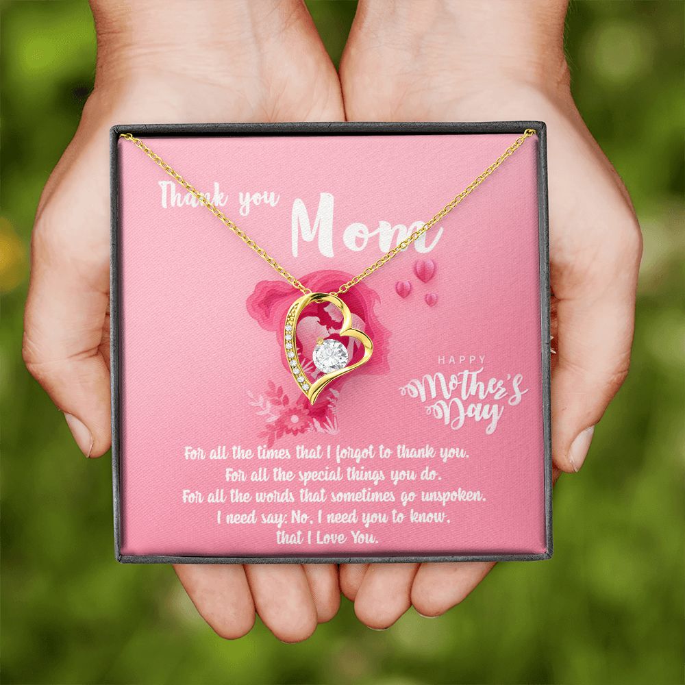 Mom Necklace Gifts for Mom from Daughter to Mom Gifts for Mothers Day from Daughter, To My Mom Necklace from Daughter to Mom Birthday Gifts Necklace with Message Card and Gift Box5 Forever Love Necklace