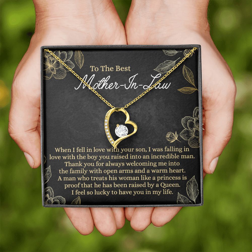 Mother In Law Gift, Cute Mother In Law Gifts Christmas, Unique Gift for Mother In Law Birthday, Best Mother In Law Gift, Mother-In-Law Gift Forever Love Necklace