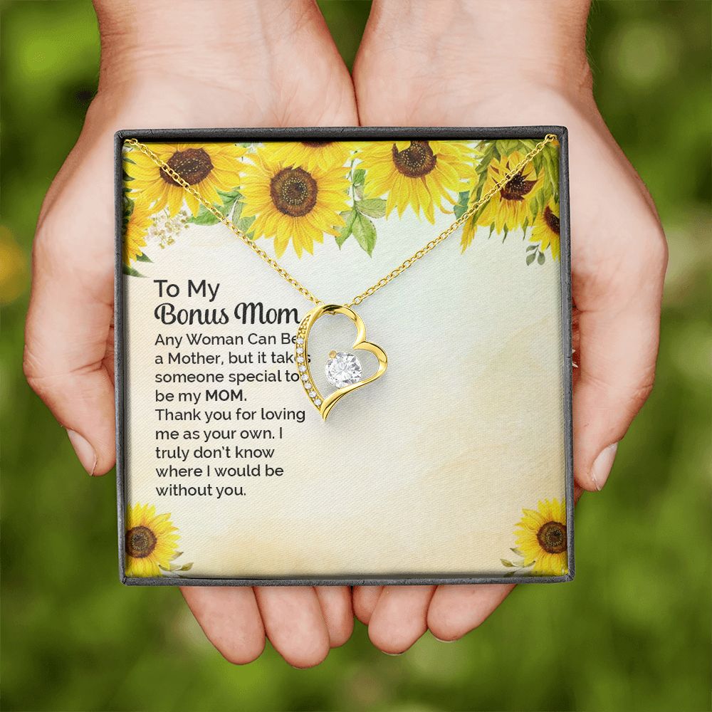 Mother Daughter Necklace as Daughter Gift from Mom, Mom Necklace as Christmas Gift for Mom from Son, Birthday Gift for Mother in Law Necklace, Bonus Mom Gifts for Step Mom Necklace3 Forever Love Necklace