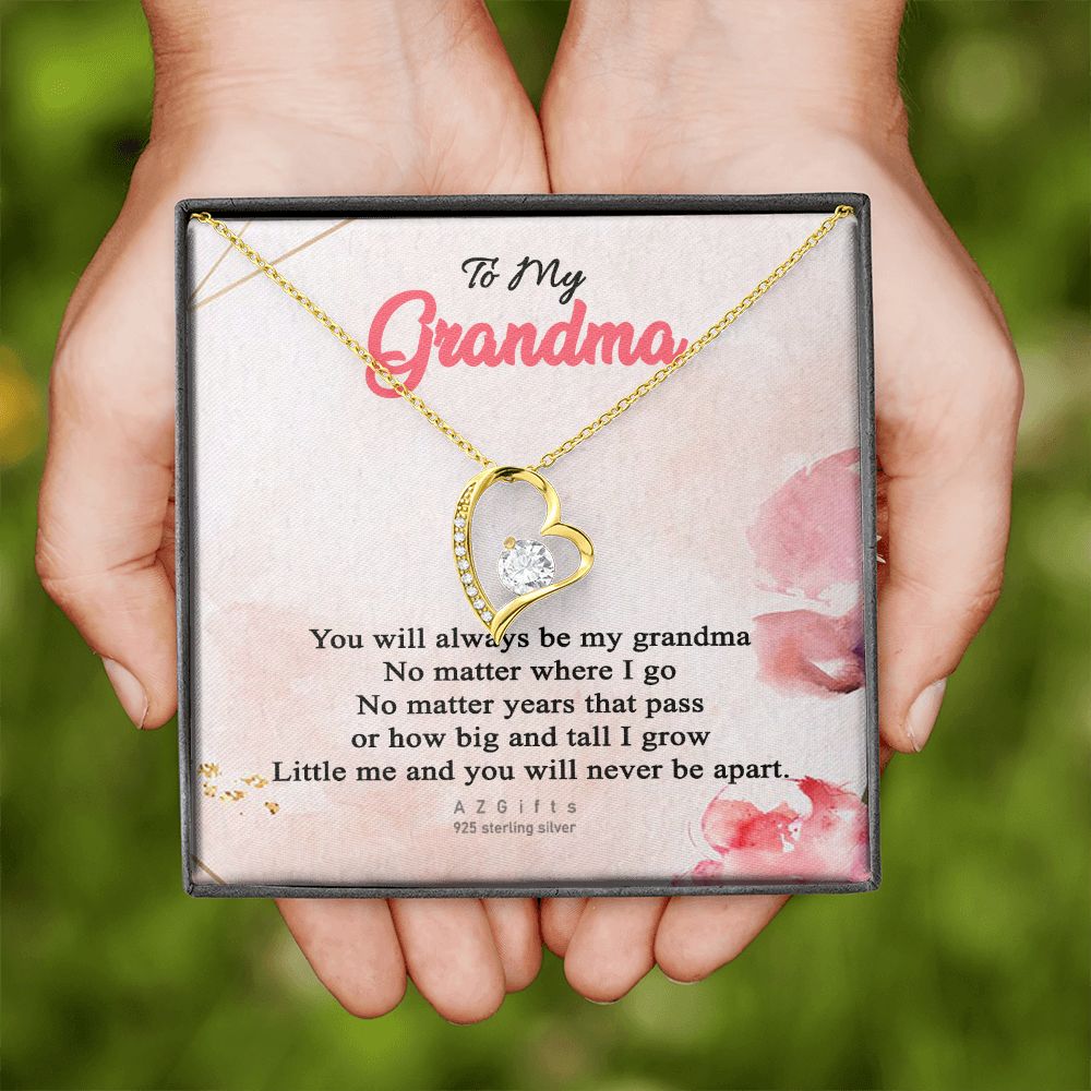 To My Grandma Necklace, Gift for Grandmother Necklace, Mothers Day Gift For Grandma Nana, Grandma Jewelry From Grandchildren GrandKids , Jewelry Box Gift For Grandma Grandmother13 Forever Love Necklace