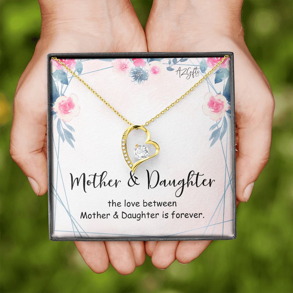 Mom Necklace Gifts for Mom from Daughter to Mom Gifts for Mothers Day from Daughter, To My Mom Necklace from Daughter to Mom Birthday Gifts Necklace with Message Card and Gift Box Forever Love Necklace