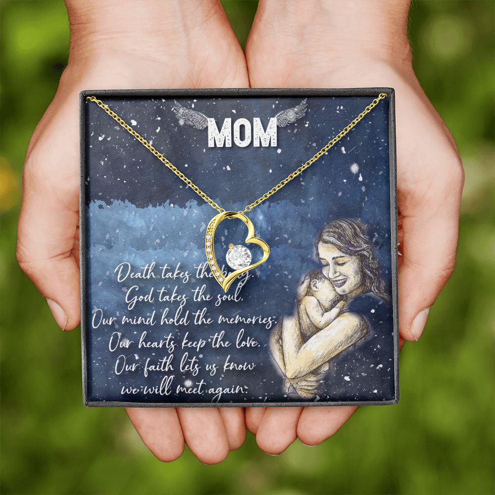 To My Mom Necklace Pendant Gift From Daughter Your Faith Lets Us Know With Message Card Gift For Mom Forever Love Necklace