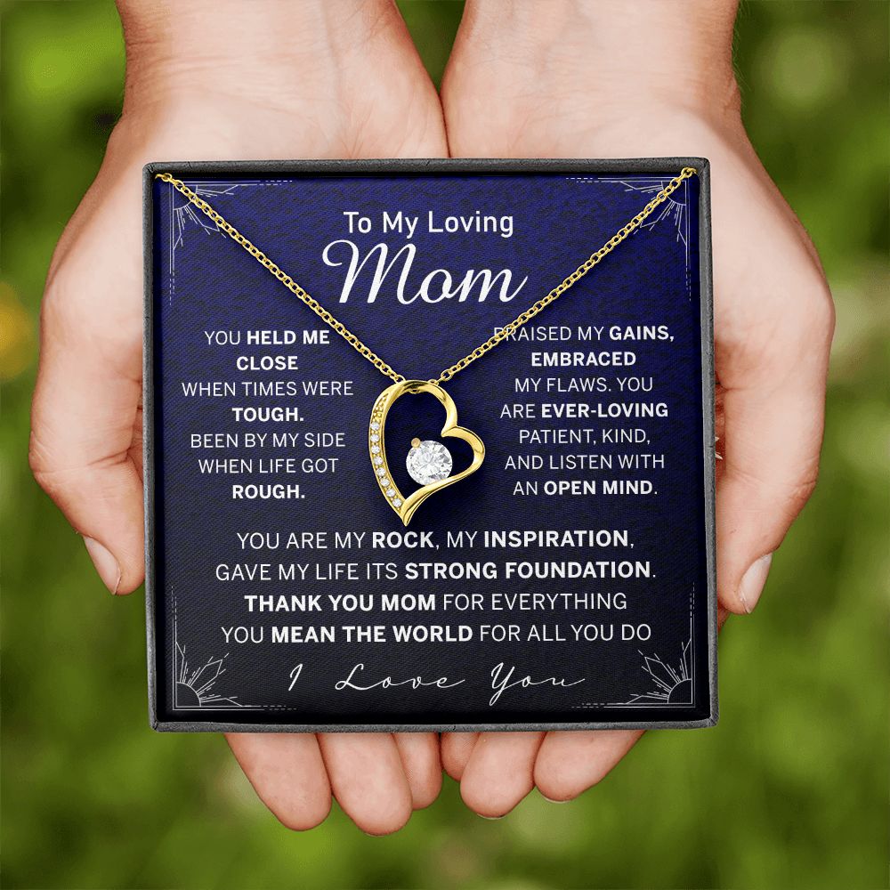 To My Mom Necklace, Gift For Mom, Mother's Day Gift from Daughter, Mom Jewelry Gift for Mothers Day, Birthday Gift for Mother, Moms Gift from Daughter Son, Necklace for Mom Mother Forever Love Necklace