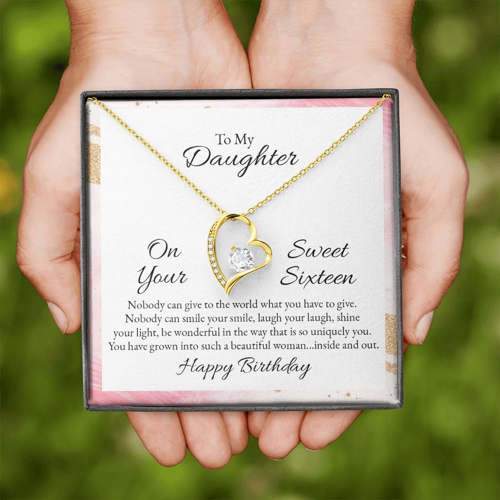 Mother and Daughter Necklace for Girls, To My Daughter Gift Necklace from Mom, Birthday Christmas Gift Graduation Gifts for Daughters, Jewelry Pendant Present for Daughter, Mother Daughter Gift 43 Forever Love Necklace