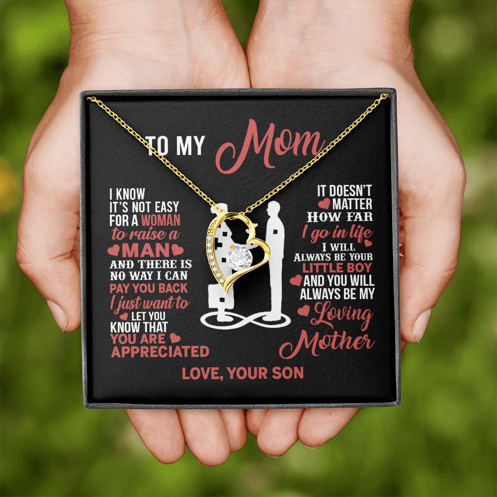 Mom Necklace Mothers Day Gift From Son To My Mom Forevere Love Necklace Gift Mom Forever Love Necklace
