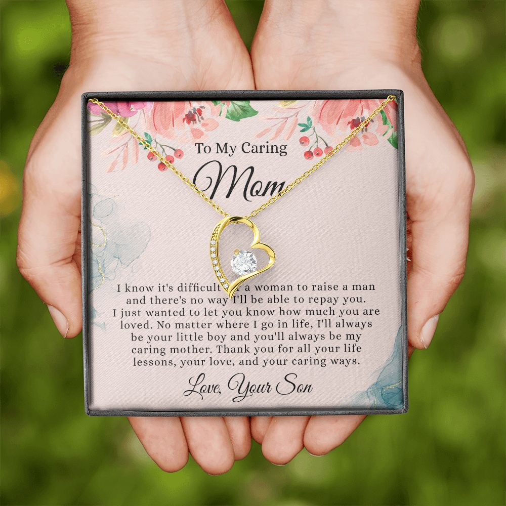 To My Mom Necklace, Mom Gift From Son, Mom gifts, Gift for Mom From Son, Mom Mothers Day Gift From Son, To my Mom Necklace, Mom Gift Necklace, Mother Birthday Gift From Son Forever Love Necklace
