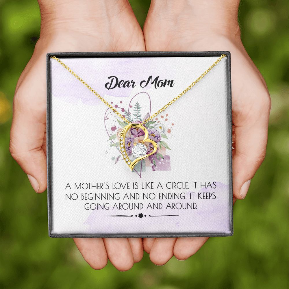 To My Mom Necklace Pendant Gift From Daughter Or Son Happy Mother's Day Gift For Mom Birthday, Anniversary Forever Love Necklace