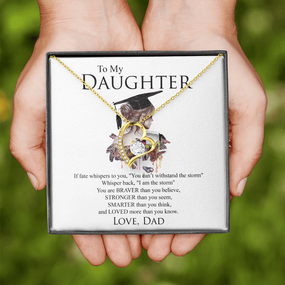 Mother Daughter Gift Ideas, To My Daughter Gift Necklace from Mom, Jewelry Pendant Present for Daughter, Birthday Christmas Gift Graduation Gifts for Daughters, Mother and Daughter Necklace 25 Forever Love Necklace