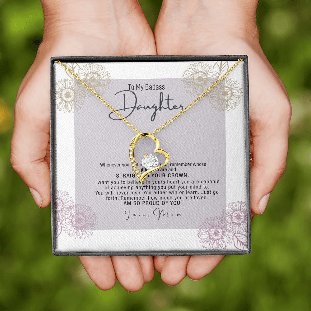 Daughter Necklace Gift From Mom Mother Daughter Jewelry Gift 21st Birthday Xmas Forever Love Necklace