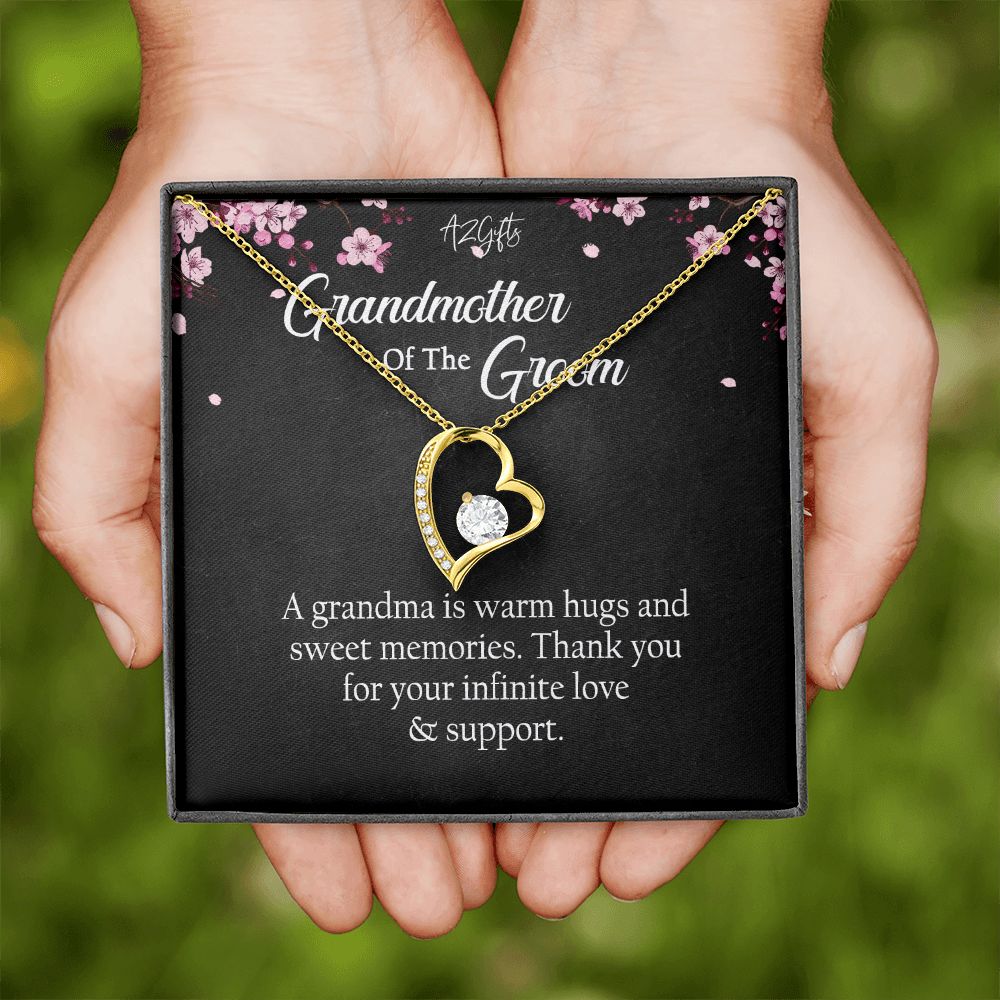 To My Grandmother Necklace, Gift for Grandmother Necklace, Mothers Day Gift For Grandma Nana, Grandma Jewelry From Grandchildren GrandKids , Jewelry Box Gift For Grandma Grandmother Forever Love Necklace