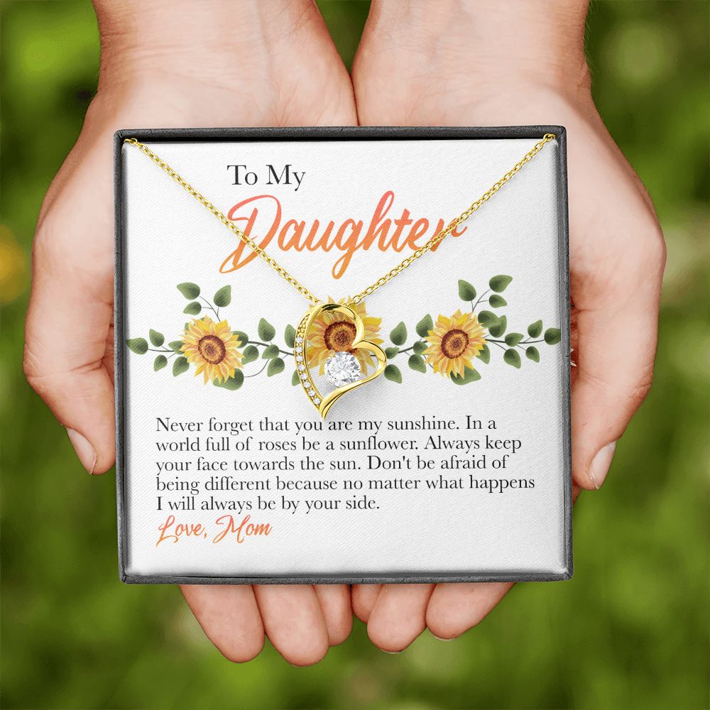 Jewelry Pendant Present for Daughter, To My Daughter Gift Necklace from Mom, Mother Daughter Gift Ideas, Birthday Christmas Gift Graduation Gifts for Daughters, Mother and Daughter Necklace 12 Forever Love Necklace