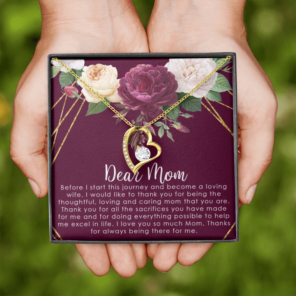 To My Mom Necklace, Gift For Mom, Mother's Day Gift from Daughter, Mom Jewelry Gift for Mothers Day, Birthday Gift for Mother, Moms Gift from Daughter Son, Necklace for Mom Mother2 Forever Love Necklace