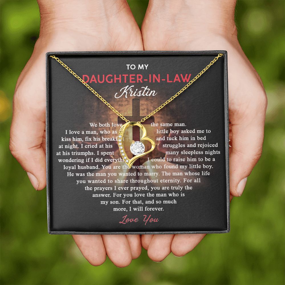 Daughter In Law Gifts Ideas, Daughter In Law Necklace, Gifts For Future Daughter In Law, Daughter In Law Birthday Gifts, Daughter-in-law Gifts From Mother In Law, Birthday Gifts For Daughter8 Forever Love Necklace