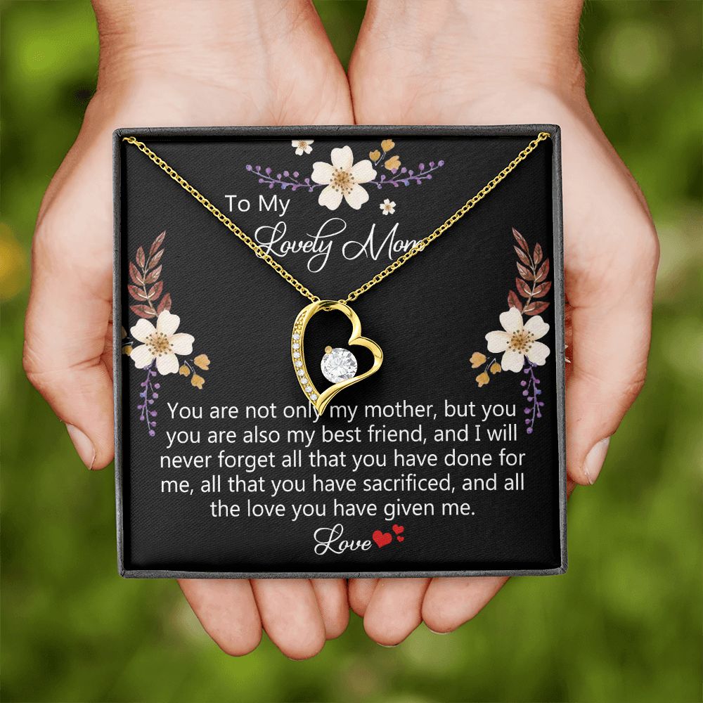 To My Mom Necklace, Gift For Mom, Mother's Day Gift from Daughter, Mom Jewelry Gift for Mothers Day, Birthday Gift for Mother, Moms Gift from Daughter Son, Necklace for Mom Mother15 Forever Love Necklace