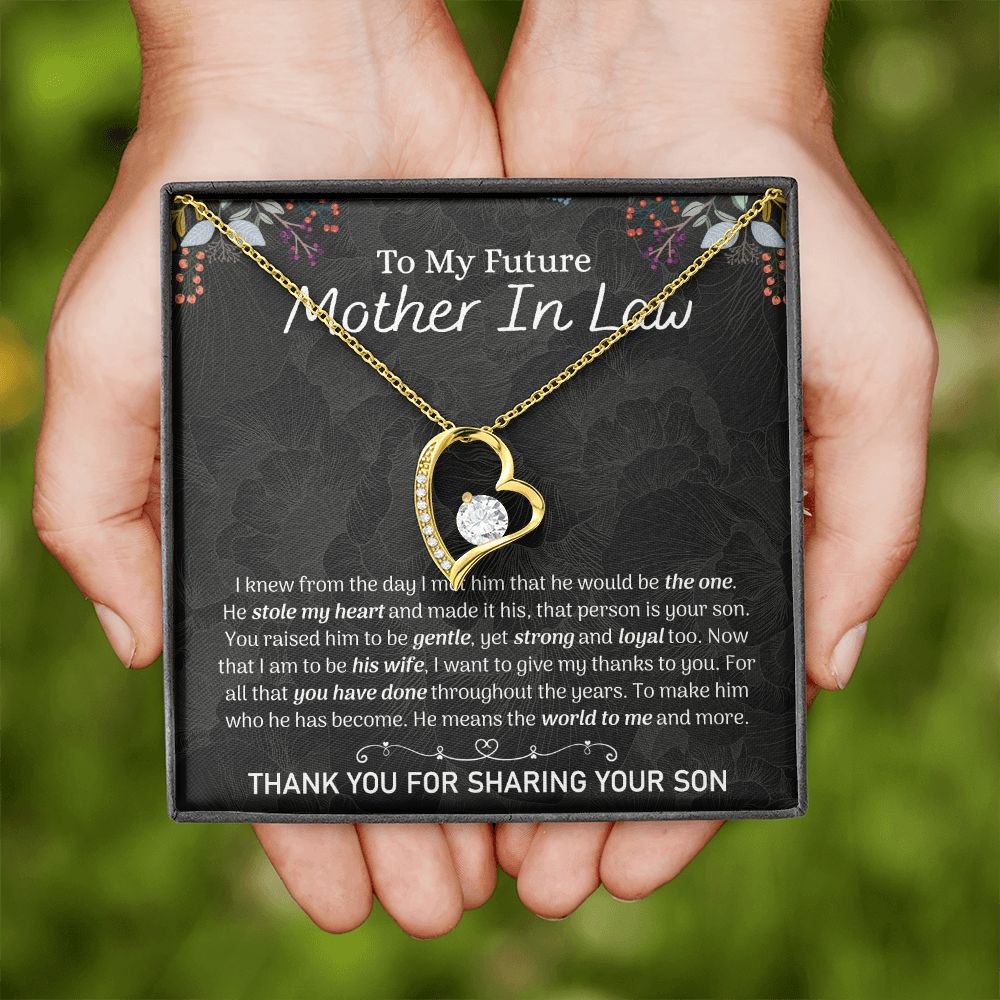 Future Mother In Law Sunflower Bracelet, Mother In Law To Be Gifts, Soon To Be Mother In Law Gifts, Future Mother In Law Birthday Gift Forever Love Necklace