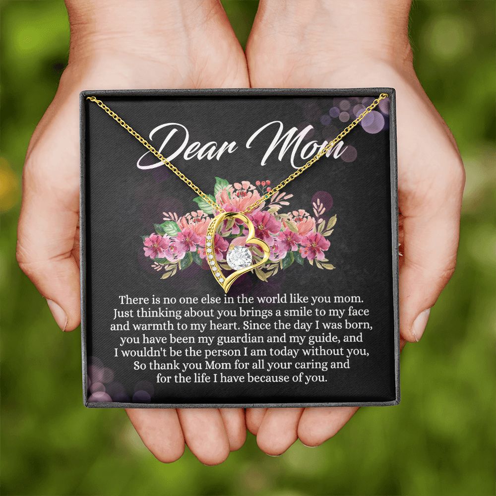 To My Mom Necklace, Mothers Day Gift From Daughter, Mom Gifts Idea, Mothers Day Necklace From Daughter, Mothers Day Gift From Son, Gift For Mom From Son, Mothers Day Jewelry Box Forever Love Necklace
