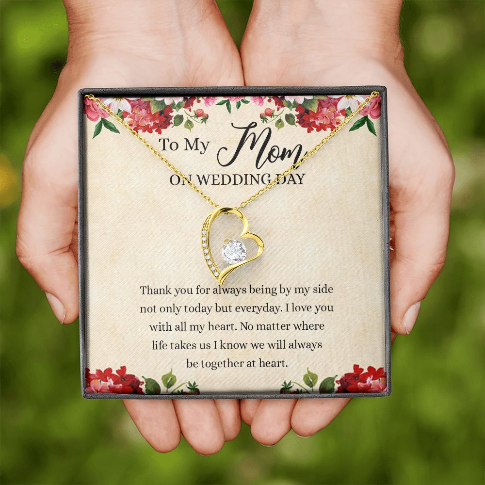 Gift for Mother of The Groom Necklace Gift for Mom on Wedding Day Gift for Maid of Honor Gift for Bridesmaid Proposal Gift to My Mom Necklace from Daughter Forever Love Necklace