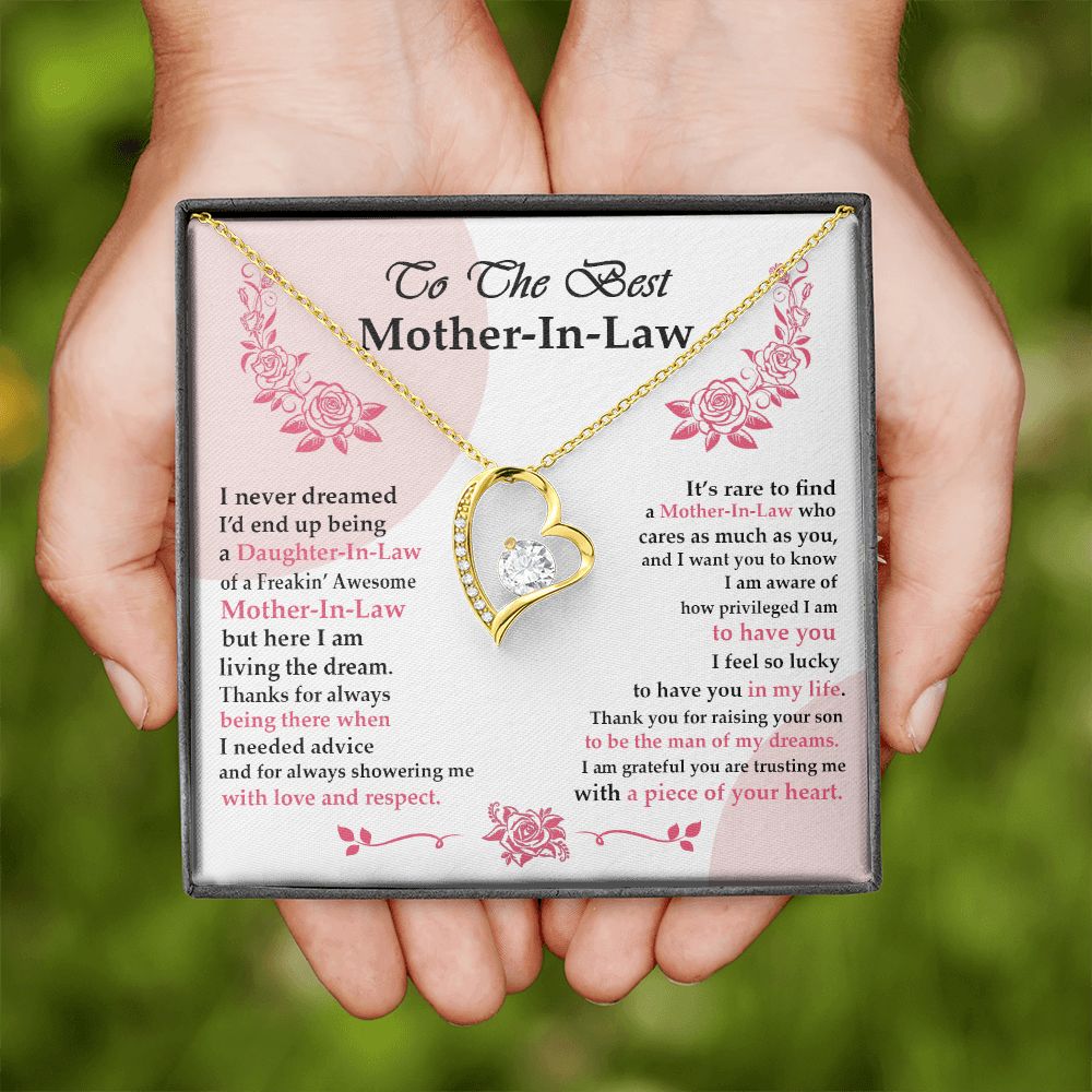 Mother in Law Necklace, Jewelry for Women, Future Mother in Law Gifts from Daughter in Law, Mother of Bride Gifts For Mother in Law, Birthday Gifts For Mother In Law From Daughter In Law6 Forever Love Necklace