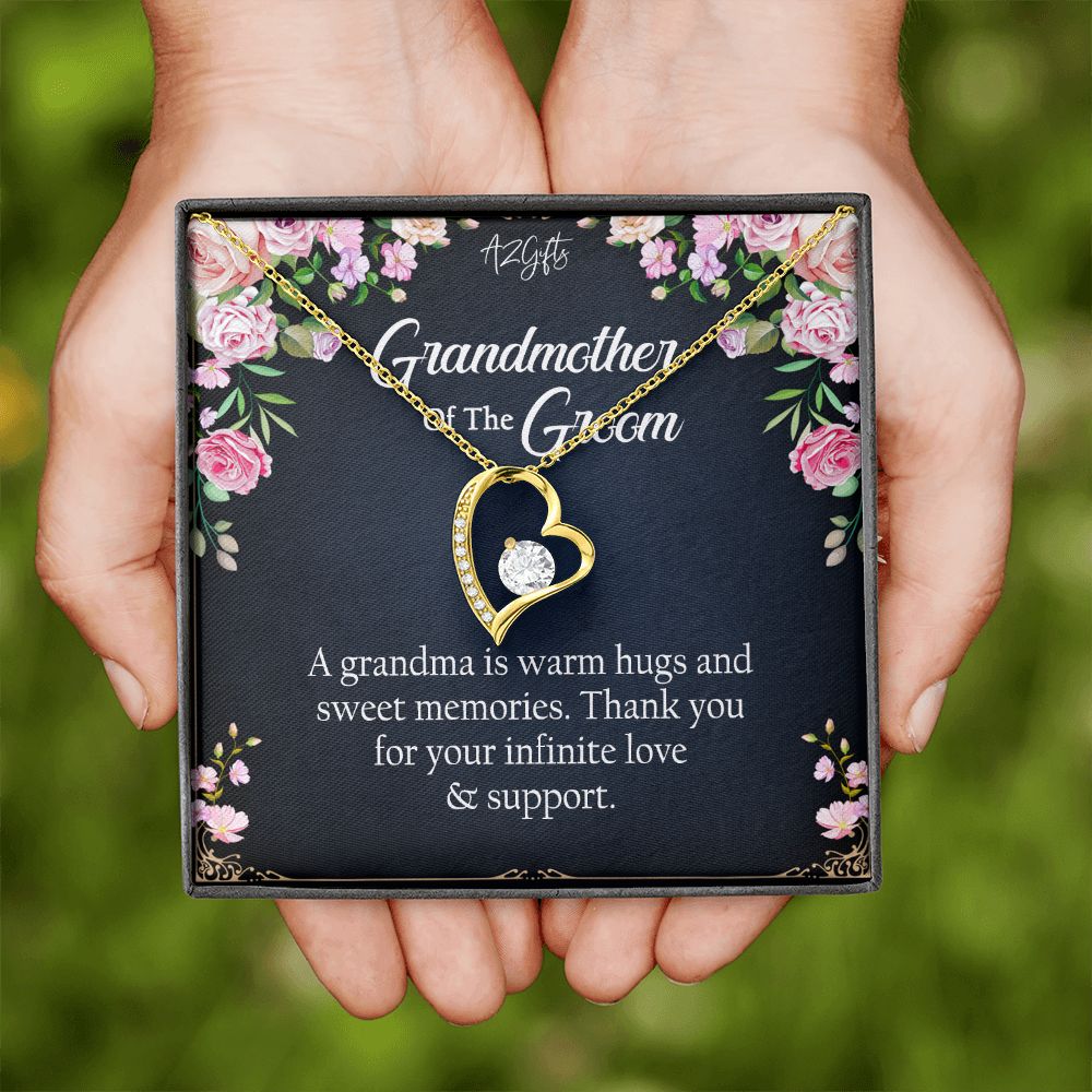 To My Grandmother Necklace, Gift for Grandmother Necklace, Mothers Day Gift For Grandma Nana, Grandma Jewelry From Grandchildren GrandKids , Jewelry Box Gift For Grandma Grandmother2 Forever Love Necklace