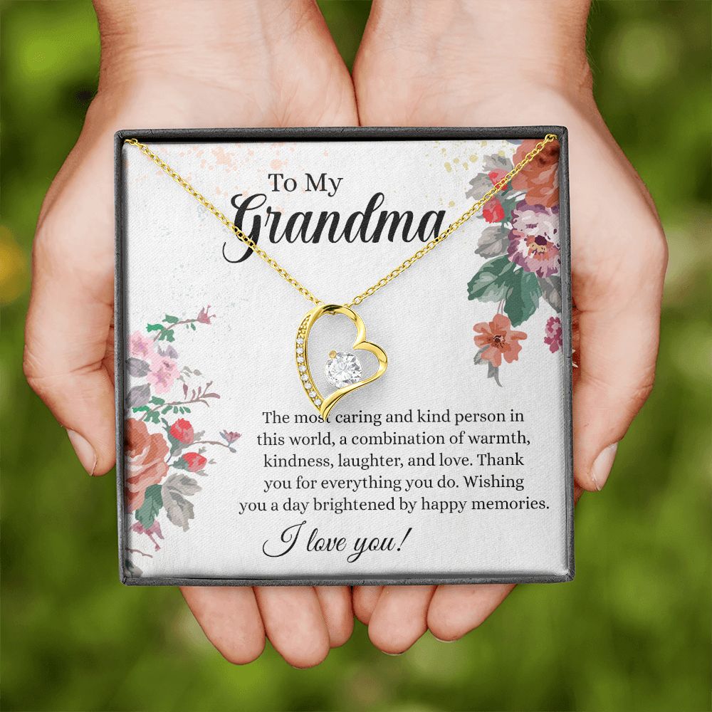 To My Grandma Necklace, Gift for Grandmother Necklace, Mothers Day Gift For Grandma Nana, Grandma Jewelry From Grandchildren GrandKids , Jewelry Box Gift For Grandma Grandmother3 Forever Love Necklace