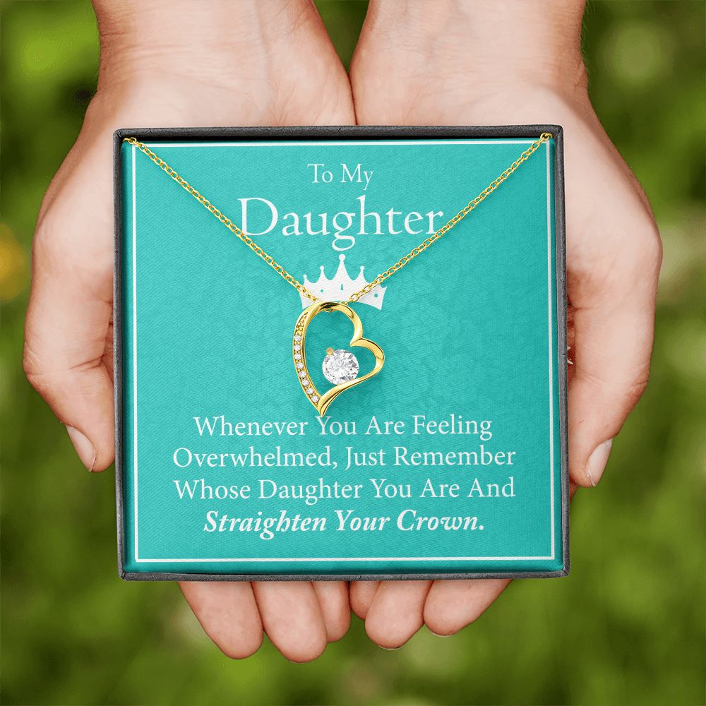 Jewelry Pendant Present for Daughter, To My Daughter Gift Necklace from Mom, Mother Daughter Gift Ideas, Birthday Christmas Gift Graduation Gifts for Daughters, Mother and Daughter Necklace 15 Forever Love Necklace