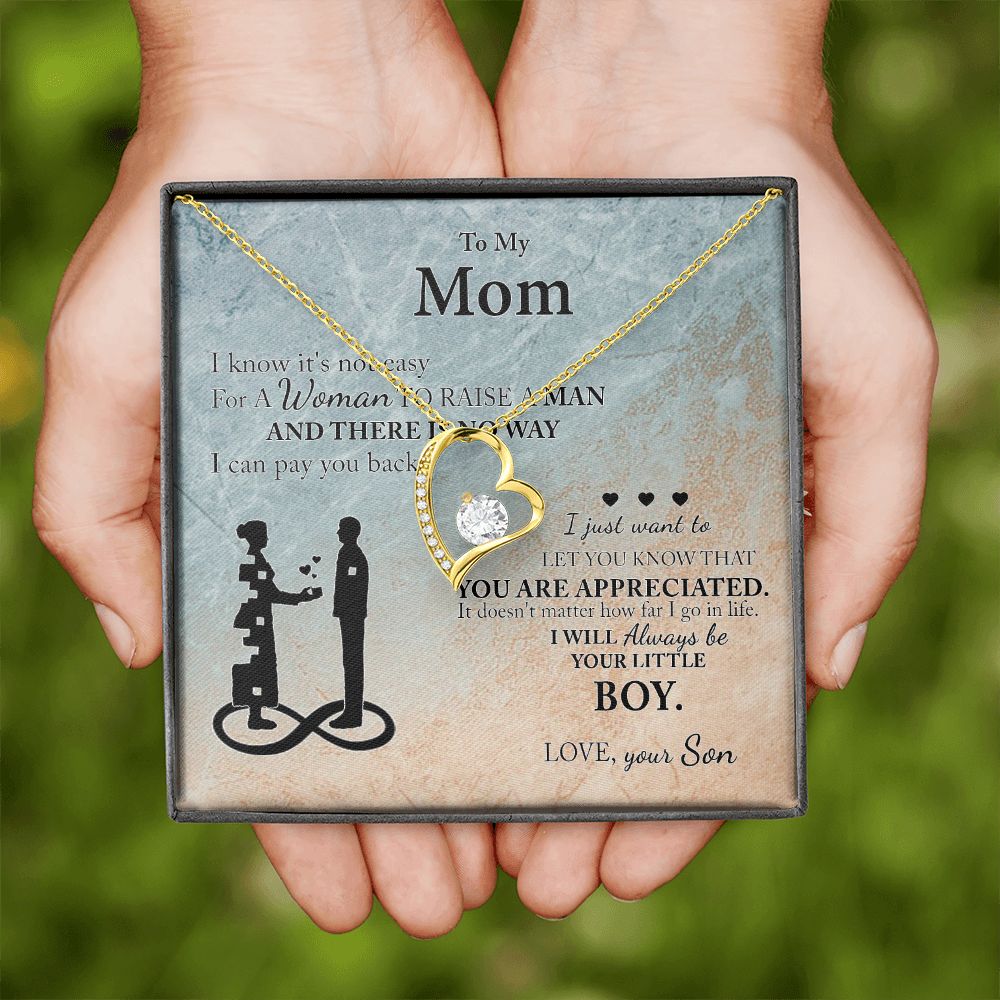 Mom Gift From Son To Mother Necklace Thoughtful Birthday Gift Sentimental Forever Love Necklace