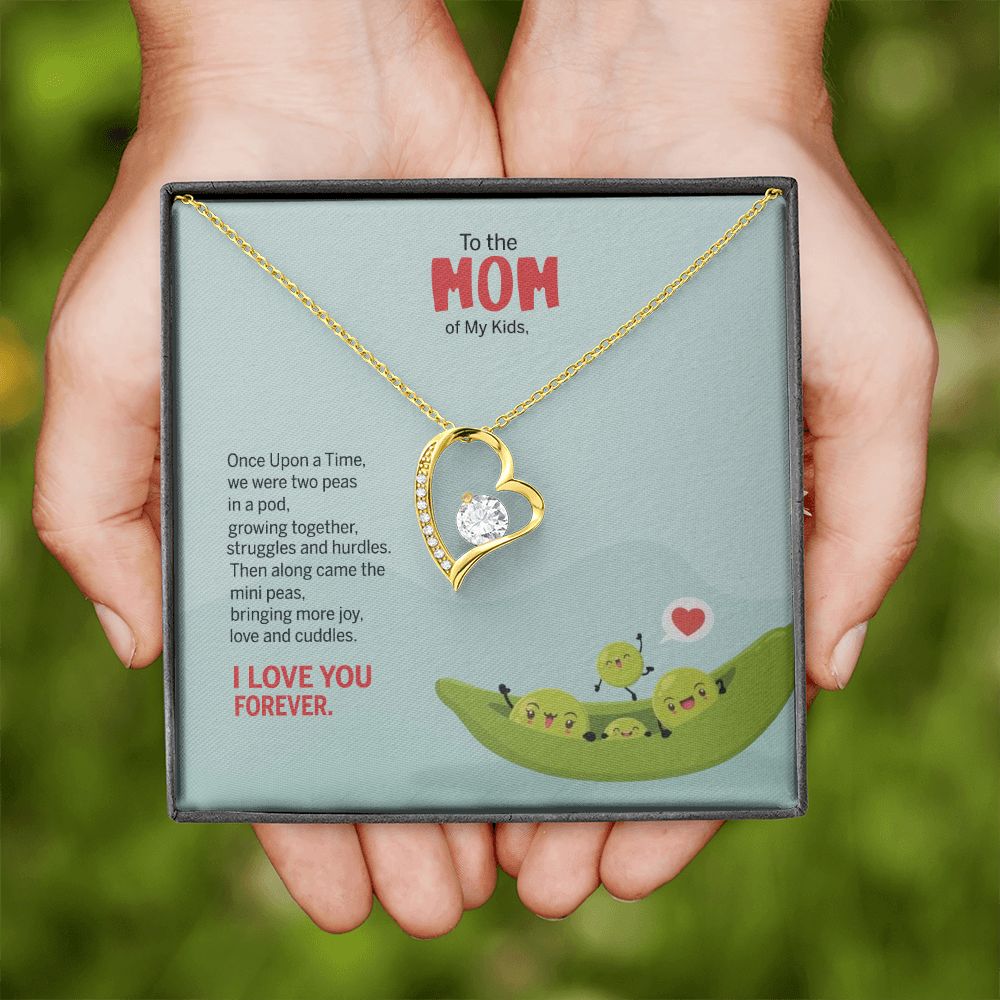 To My Mom Peas Pod Necklace From Kids, Gift For Mom On Mother's Day Jewelry Mom Forever Love Necklace