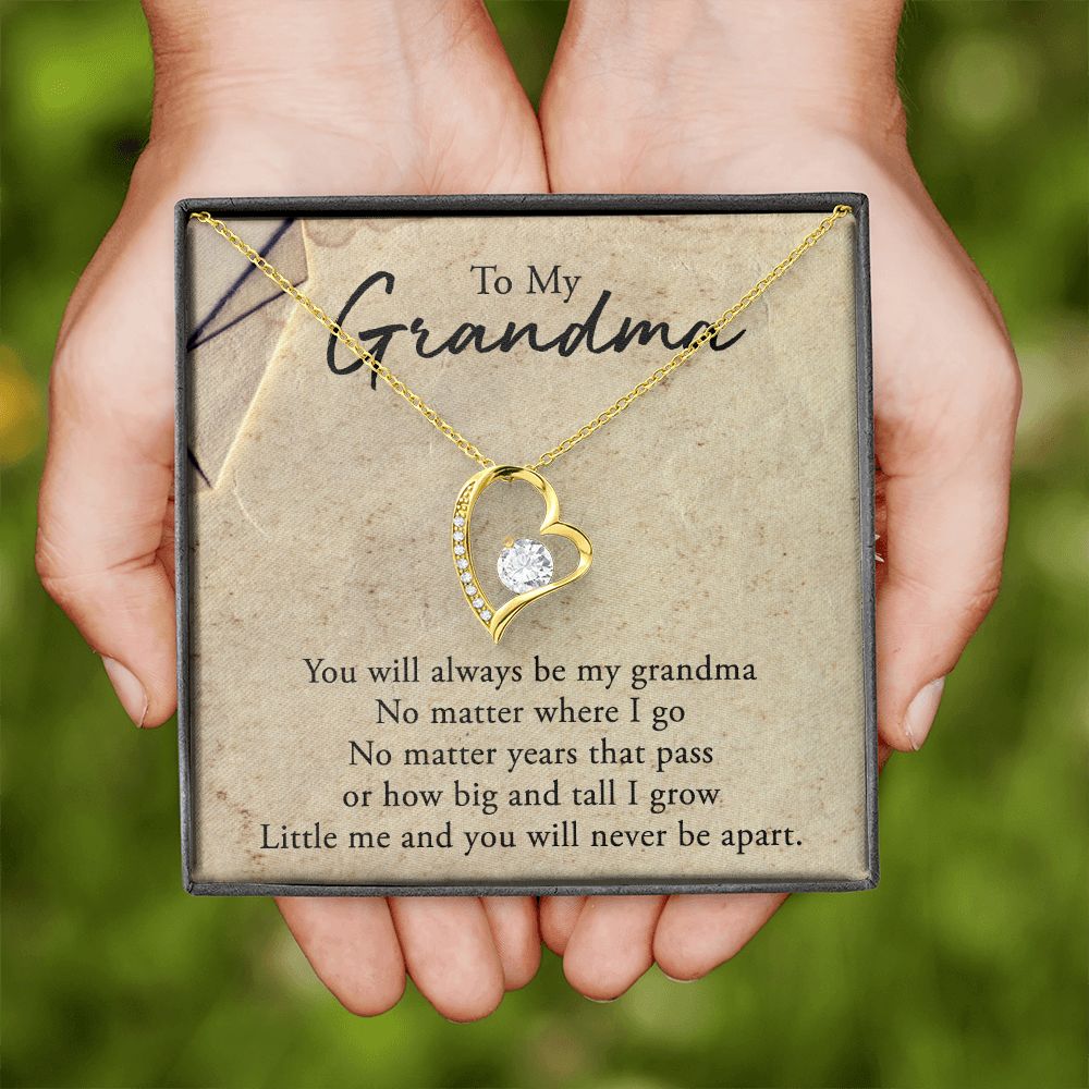 To My Grandma Necklace, Gift for Grandmother Necklace, Mothers Day Gift For Grandma Nana, Grandma Jewelry From Grandchildren GrandKids , Jewelry Box Gift For Grandma Grandmother5 Forever Love Necklace