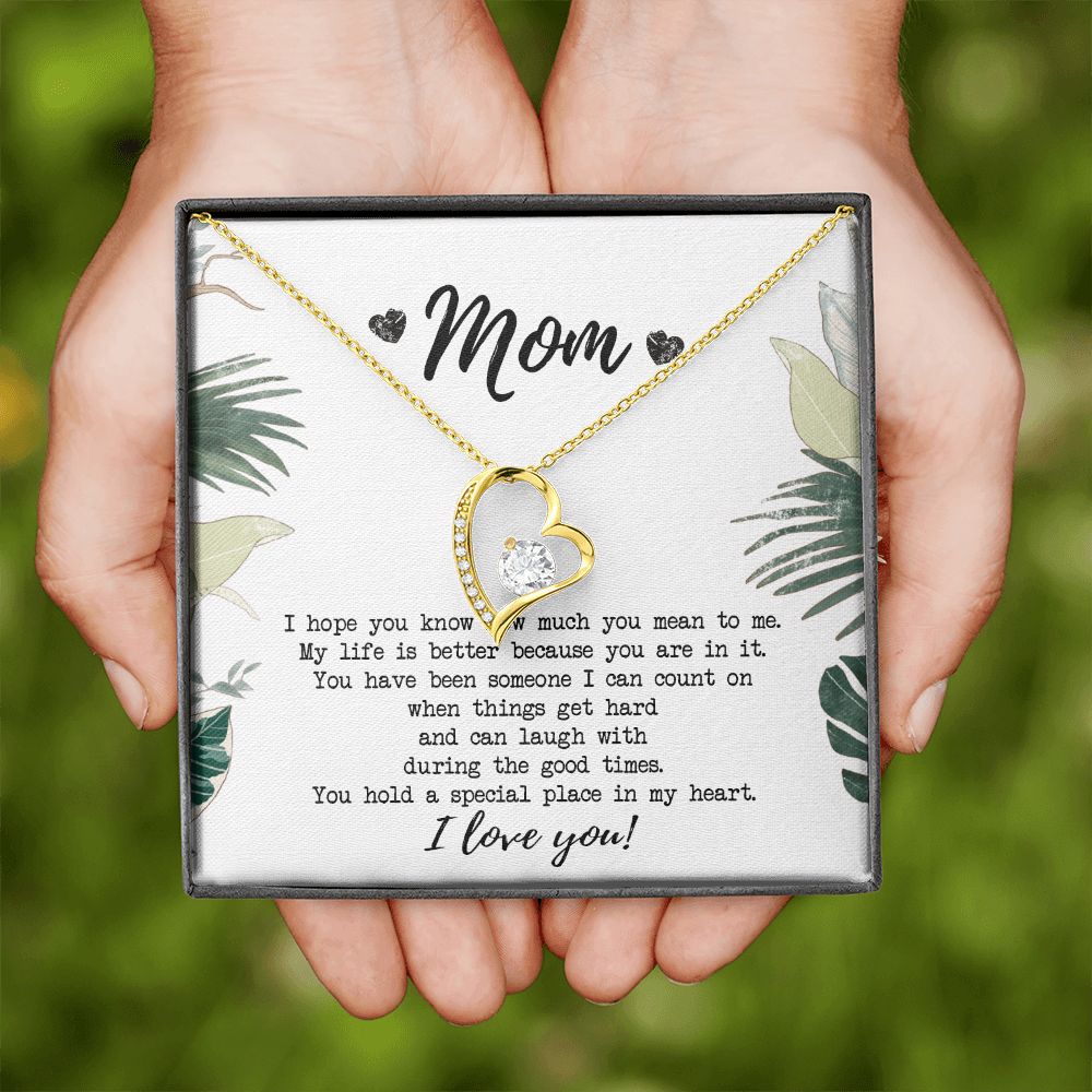 Mothers Day Gift, Gift for Mom, Birthday, Heart Necklace, Mother Daughter Necklace, Gifts for Mom from Daughter, from Son to Mom Forever Love Necklace