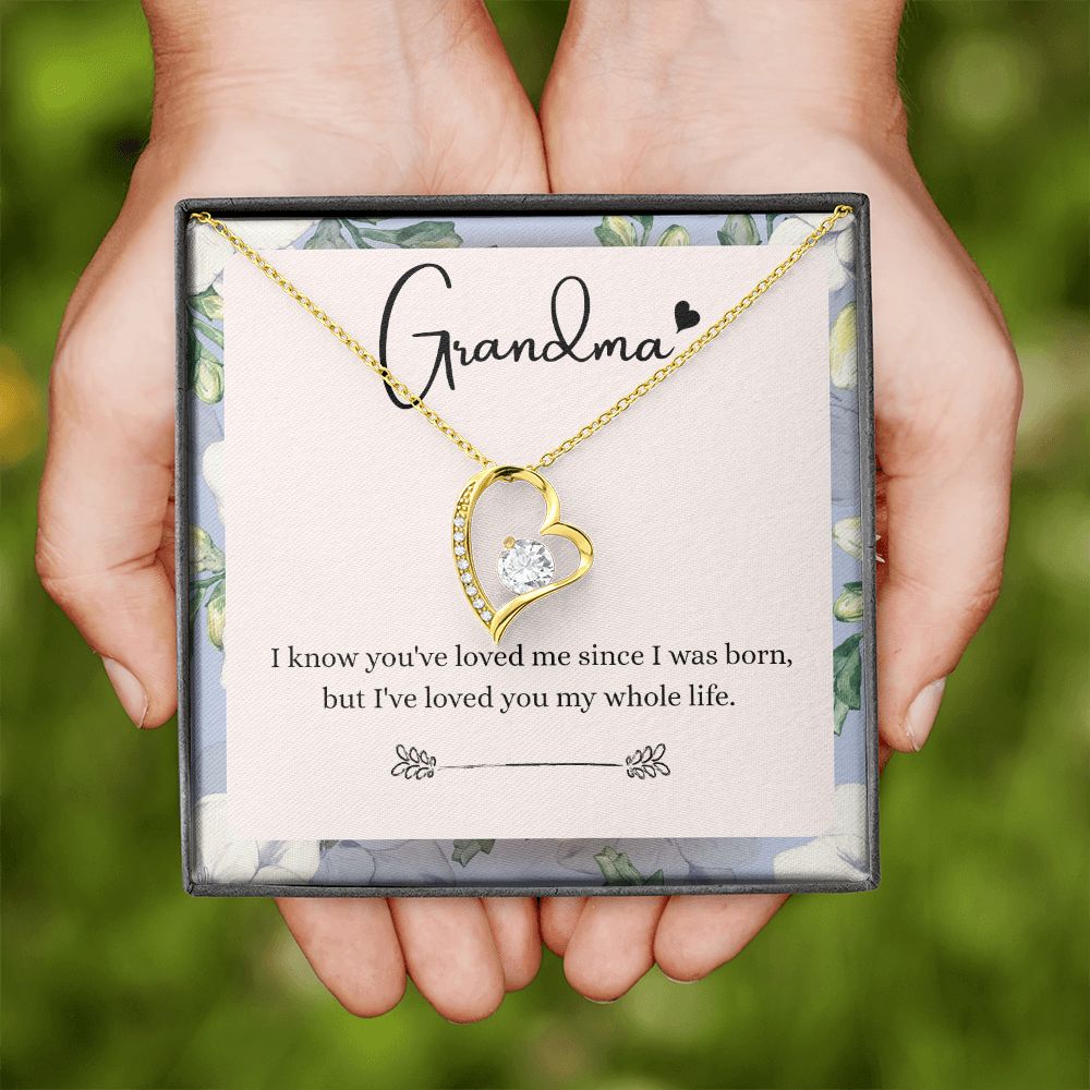 To My Grandma Necklace, Gift for Grandmother Necklace, Mothers Day Gift For Grandma Nana, Grandma Jewelry From Grandchildren GrandKids , Jewelry Box Gift For Grandma Grandmother9 Forever Love Necklace