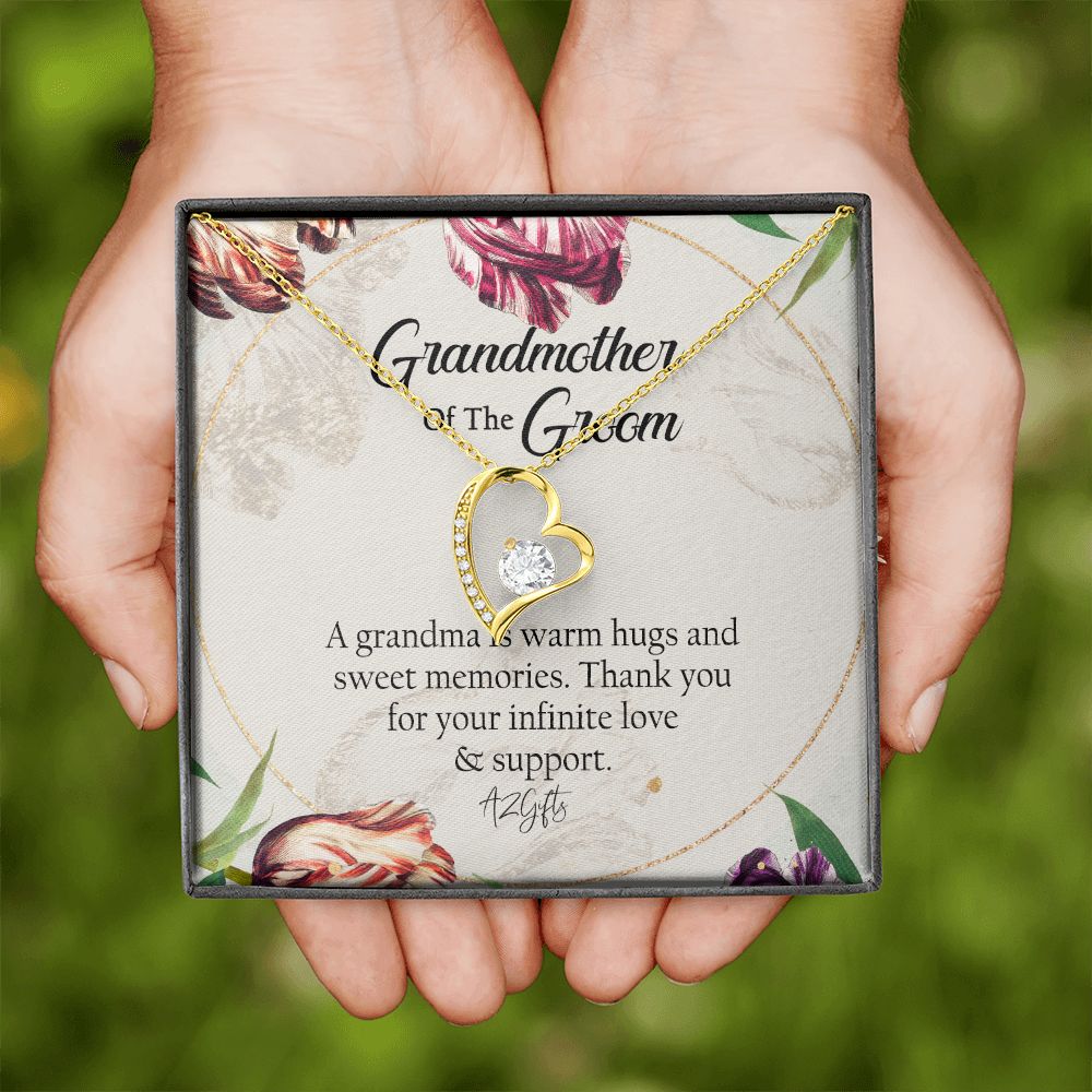 To My Grandmother Necklace, Gift for Grandmother Necklace, Mothers Day Gift For Grandma Nana, Grandma Jewelry From Grandchildren GrandKids , Jewelry Box Gift For Grandma Grandmother1 Forever Love Necklace