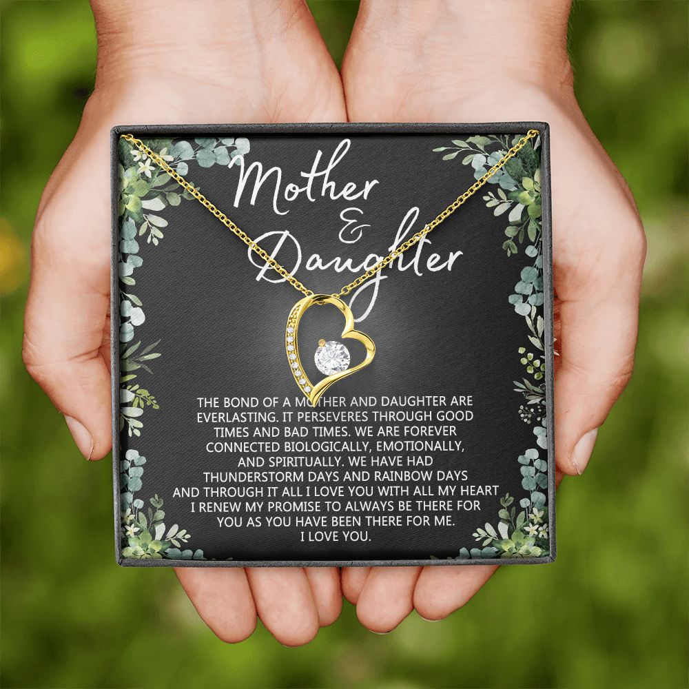 Mother Daughter Necklace Mothers day Necklace Mother Daughter Gift Mother Daughter Jewelry Gift For Daughter From Mom Daughter Mother Birthday Gift Forever Love Necklace