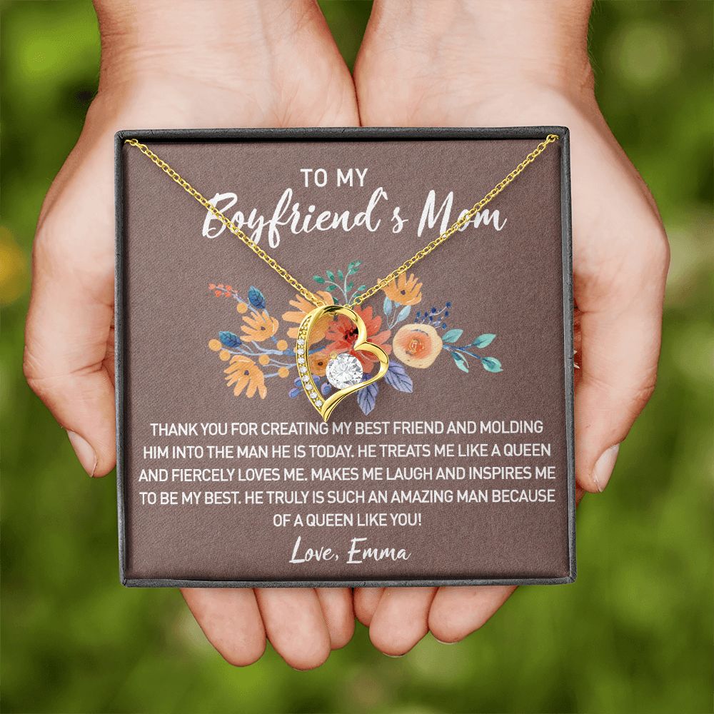Gift for Boyfriend's Mom, Boyfriend Mom Gift, To My Boyfriends Mom's Gift, Mother's Day Gift for Boyfriends Mom, Boyfriend Mom Forever Love Necklace