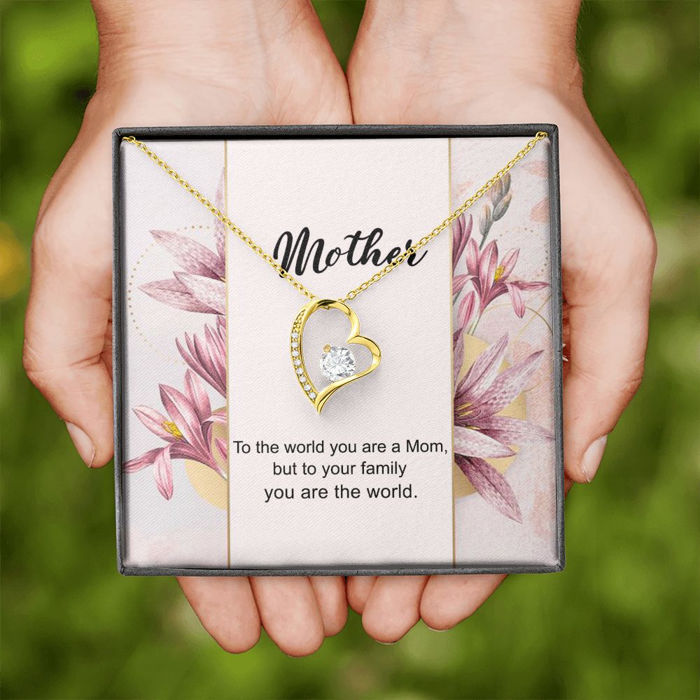 Mom Necklace Gifts for Mom from Daughter to Mom Gifts for Mothers Day from Daughter, To My Mom Necklace from Daughter to Mom Birthday Gifts Necklace with Message Card and Gift Box7 Forever Love Necklace