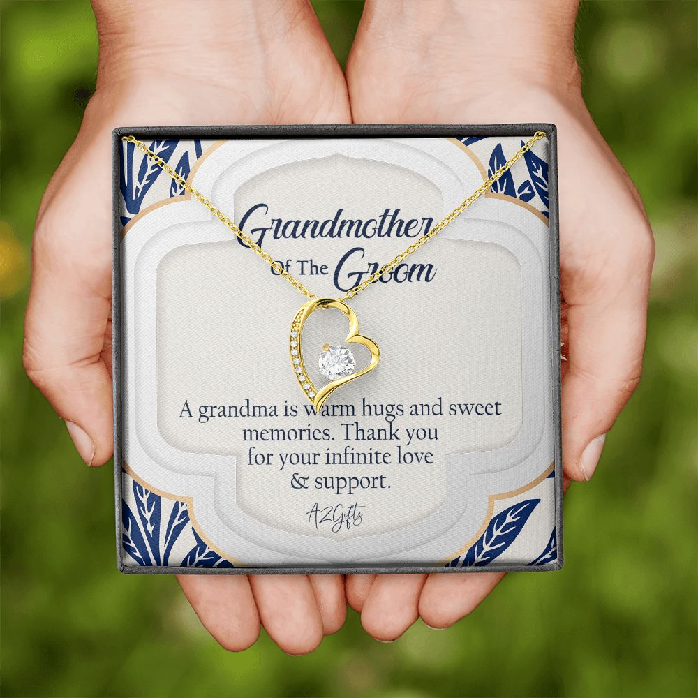To My Grandmother Necklace, Gift for Grandmother Necklace, Mothers Day Gift For Grandma Nana, Grandma Jewelry From Grandchildren GrandKids , Jewelry Box Gift For Grandma Grandmother3 Forever Love Necklace