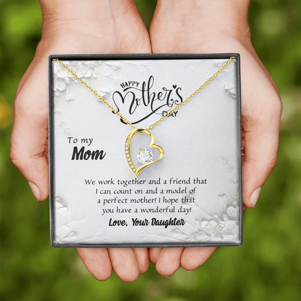 Mom Necklace Gifts for Mom from Daughter to Mom Gifts for Mothers Day from Daughter, To My Mom Necklace from Daughter to Mom Birthday Gifts Necklace with Message Card and Gift Box6 Forever Love Necklace