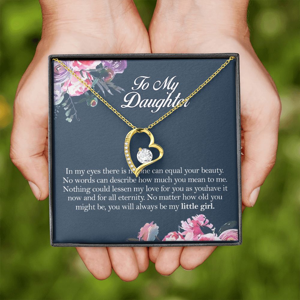 Mother Daughter Gift Ideas, To My Daughter Gift Necklace from Mom, Jewelry Pendant Present for Daughter, Birthday Christmas Gift Graduation Gifts for Daughters, Mother and Daughter Necklace 2139 Forever Love Necklace