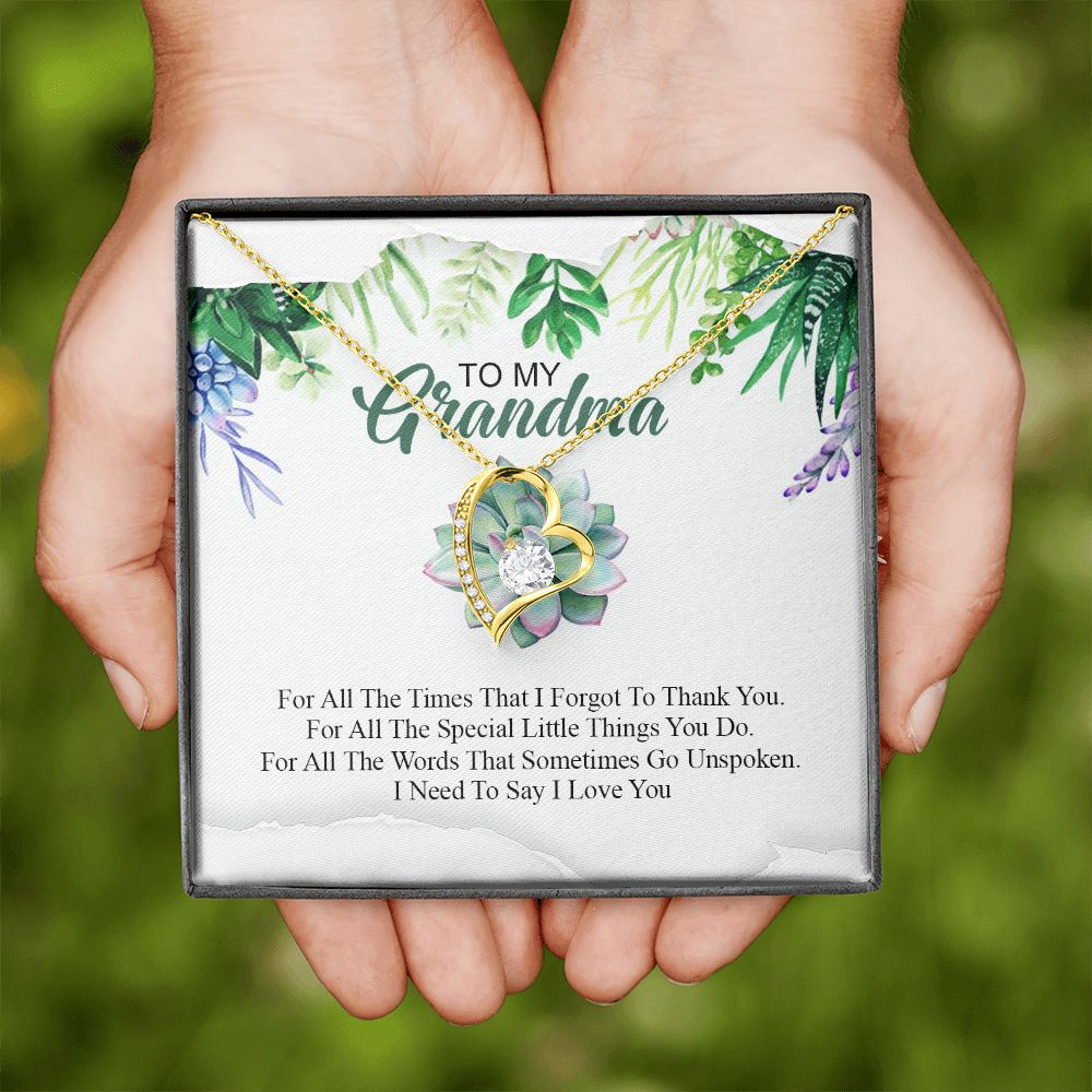 To My Grandma Necklace, Gift for Grandmother Necklace, Mothers Day Gift For Grandma Nana, Grandma Jewelry From Grandchildren GrandKids , Jewelry Box Gift For Grandma Grandmother19 Forever Love Necklace