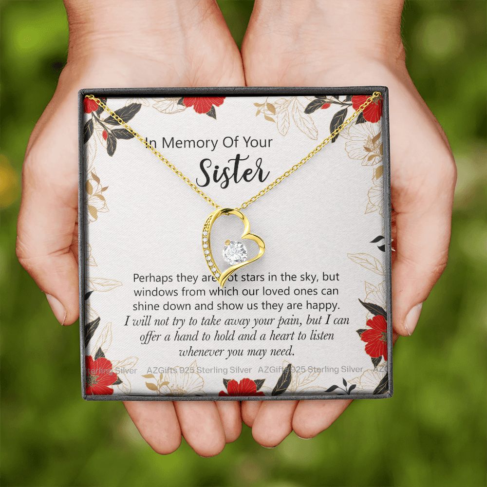 In Memory Of Your Sister Gift, Sympathy Loss Of Sister, Memorial Gift For Loss Of Sister , Sympathy Gift Loss Of A Sister, Loss Of A Sister Forever Love Necklace