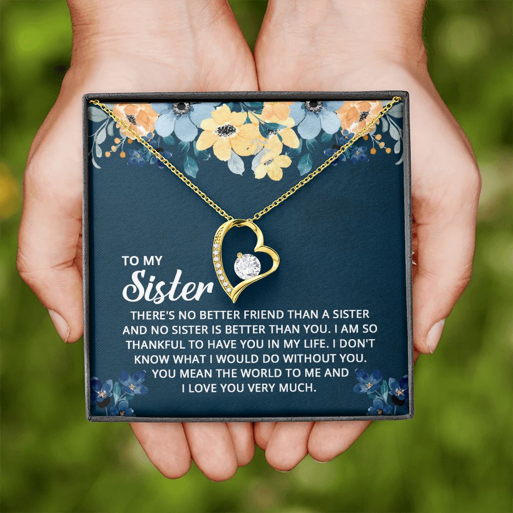 To My Sister - I don't know what I would do without you Forever Love Necklace