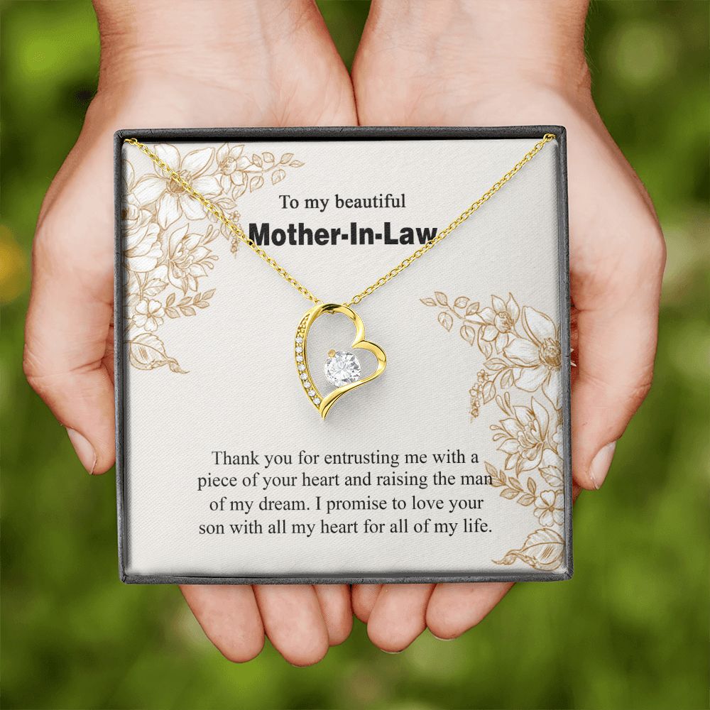Mother in Law Necklace, Jewelry for Women, Future Mother in Law Gifts from Daughter in Law, Mother of Bride Gifts For Mother in Law, Birthday Gifts For Mother In Law From Daughter In Law14 Forever Love Necklace