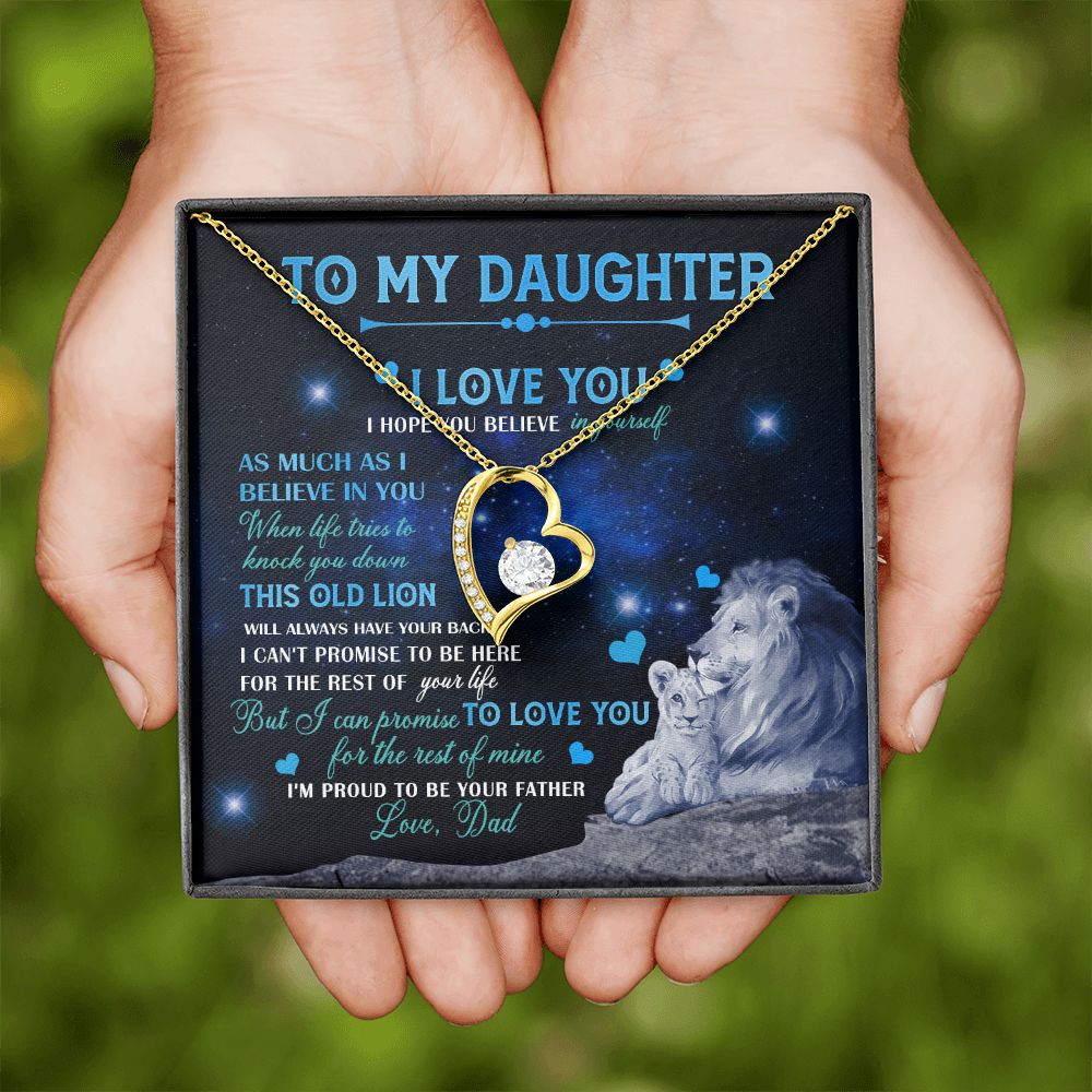 Dad To Daughter Necklace Jewelry Gift for Daughter from Dad Father Daughter Gift 175009114907 Forever Love Necklace