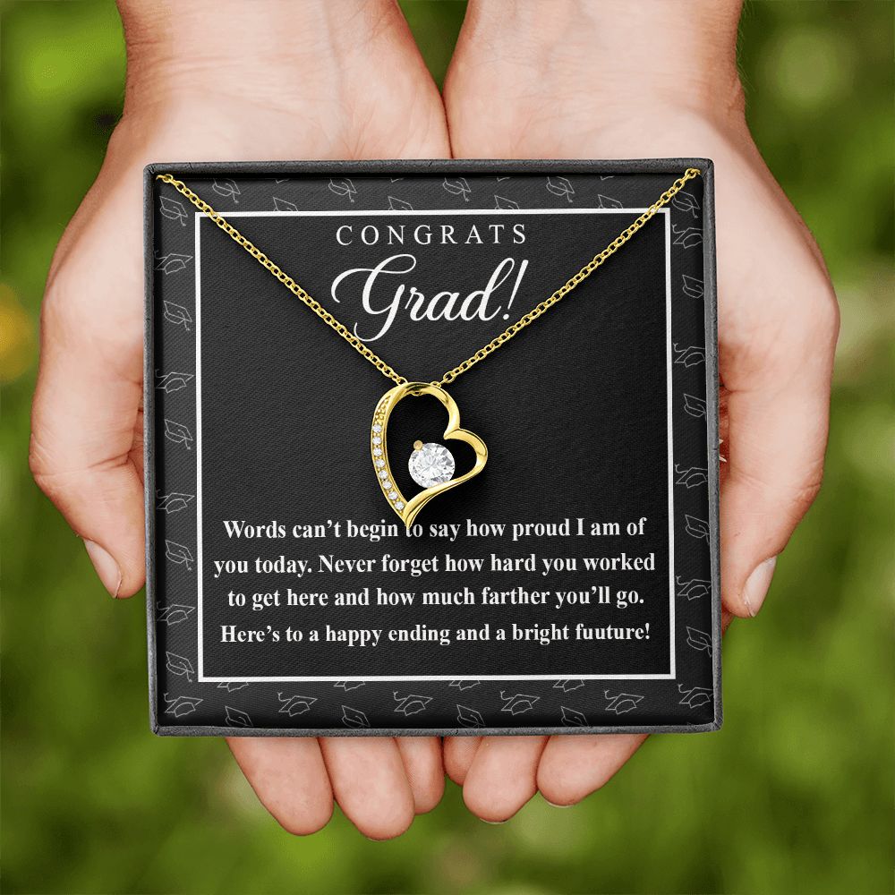College Graduation Gift Necklace for Daughter, My Daughter Love Knots Necklace Congrats Graduation Pendants Gift For Daughter, Granddaughter, Niece, Sister Forever Love Necklace