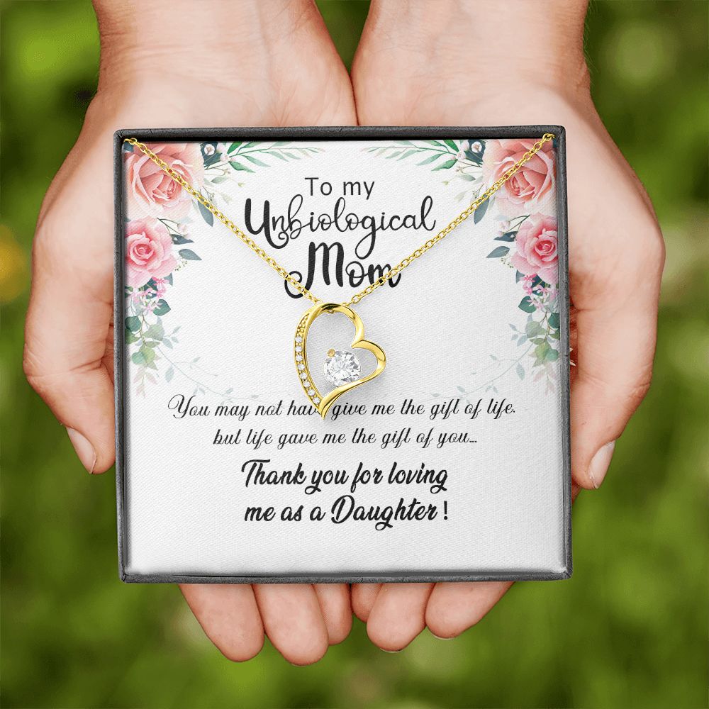 Unibological Necklace, Jewelry for Women, Future Mother in Law Gifts from Daughter in Law, Mother of Bride Gifts For Mother in Law, Birthday Gifts For Mother In Law From Daughter In Law Forever Love Necklace