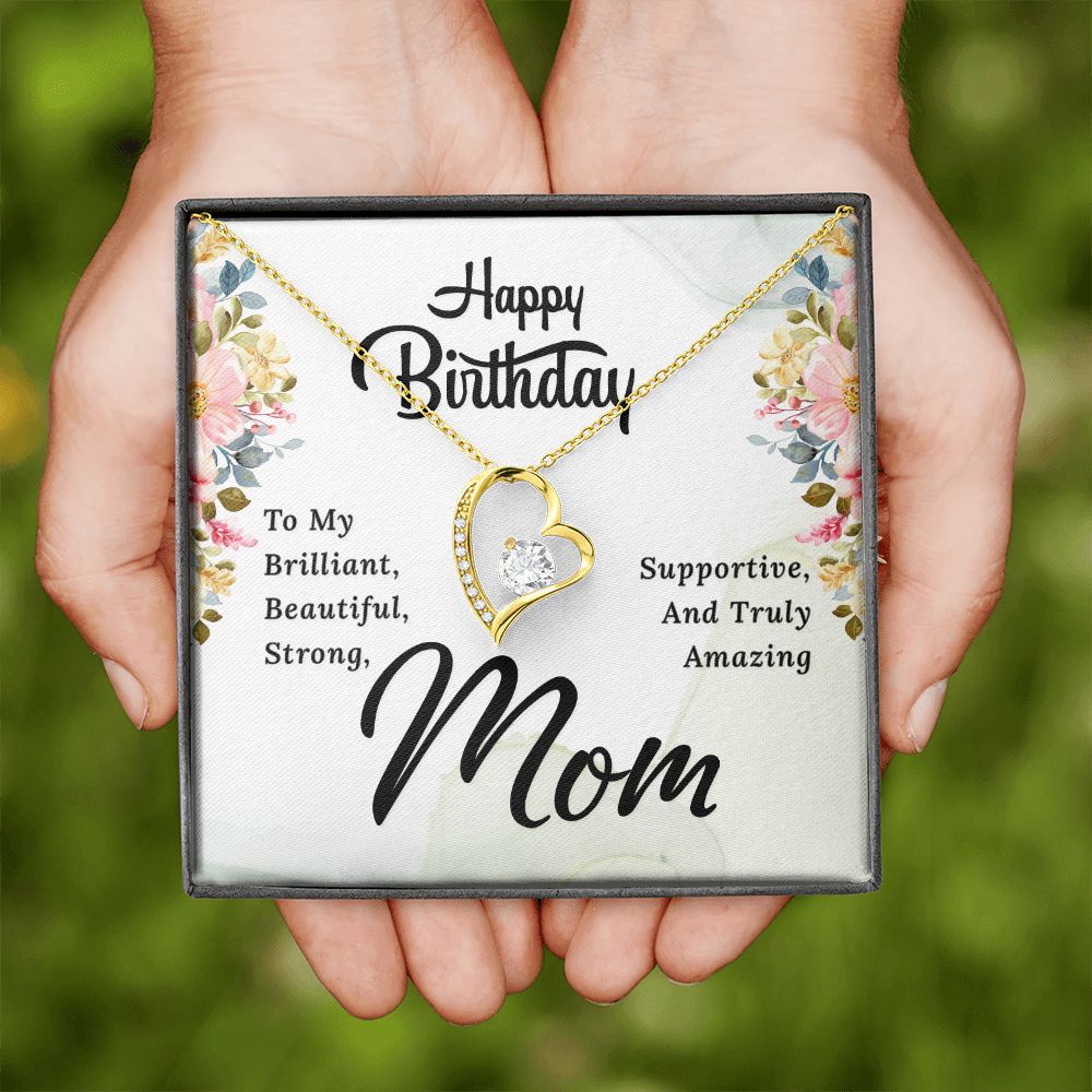 Mom Necklace Gifts for Mom from Daughter to Mom Gifts for Mothers Day from Daughter, To My Mom Necklace from Daughter to Mom Birthday Gifts Necklace with Message Card and Gift Box2229 Forever Love Necklace